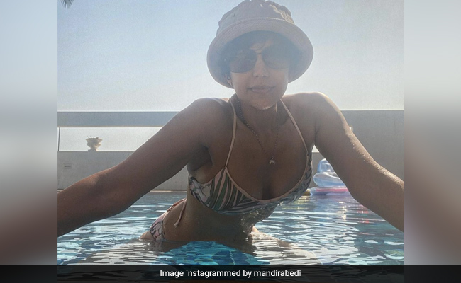 Mandira Bedi’s Pool Diaries Are Incomplete Without Her Tropical Bikinis