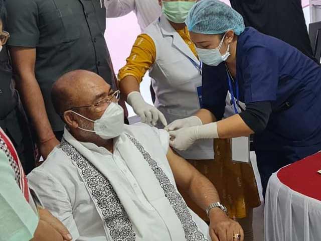 "Tika Utsav": Manipur Chief Minister Receives 1st Dose Of Vaccine Against Covid