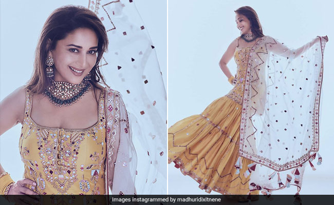 Madhuri Dixit In A Breezy Sharara Suit Gives Us Summer Fashion Inspiration