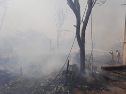 50 Shanties Destroyed In Fire In Delhi, No Injuries 50 Shanties Destroyed In Fire In Delhi, No Injuries