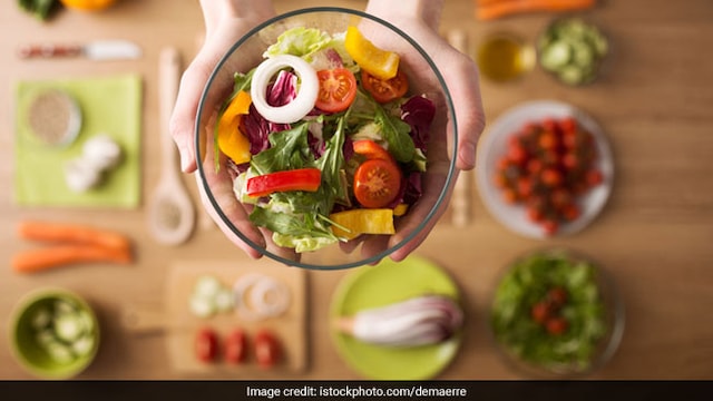 Pile your plate with a variety of colourful veggies as they are low in calories and high in nutrients