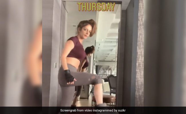 Sussanne Khan Makes Her Workout Drills Look As Easy As "Breathing"