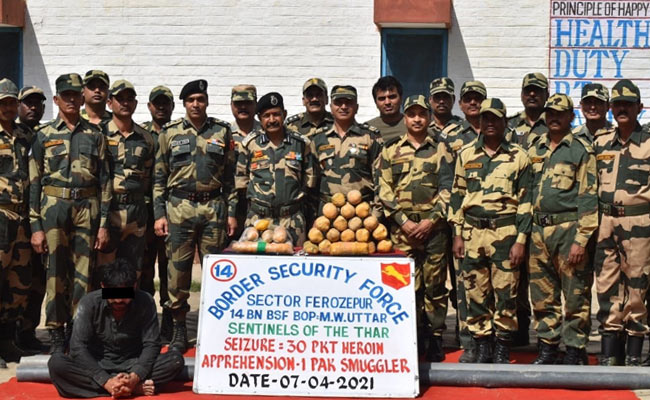 Pakistani Smuggler Arrested In Punjab, Drugs Seized: Border Security Force