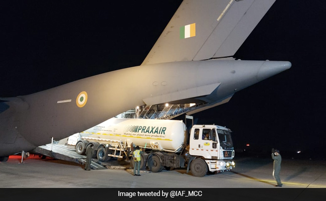 Indian Air Force Airlifts 4 Empty Oxygen Tankers From Bangkok To Jamnagar