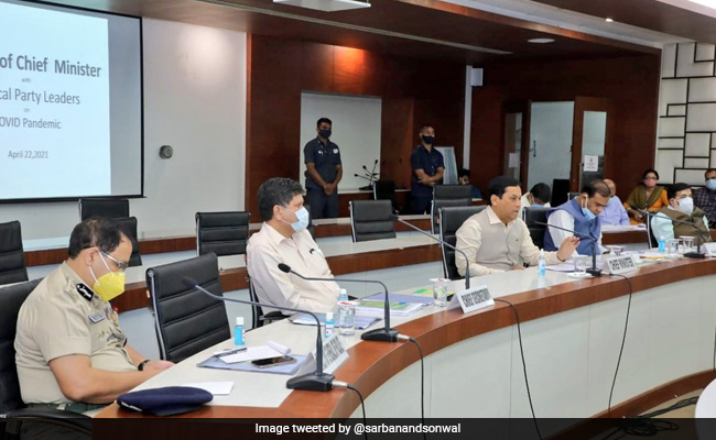 Assam Chief Minister Chairs All-Party Meet To Review COVID-19 Situation