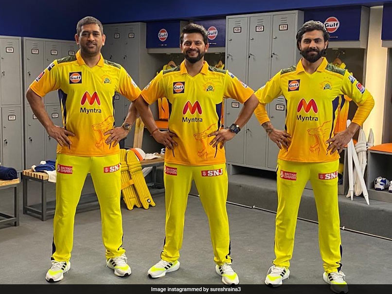 IPL 2021: Suresh Raina Poses With MS Dhoni, Ravindra Jadeja, Fans Call It "Pic Of The Day"