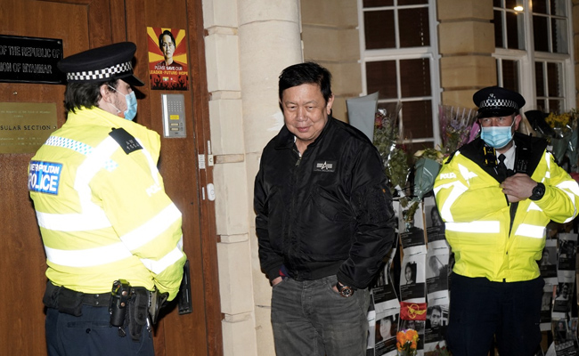 Myanmar UK Ambassador Says Military Attache Has "Occupied" Embassy