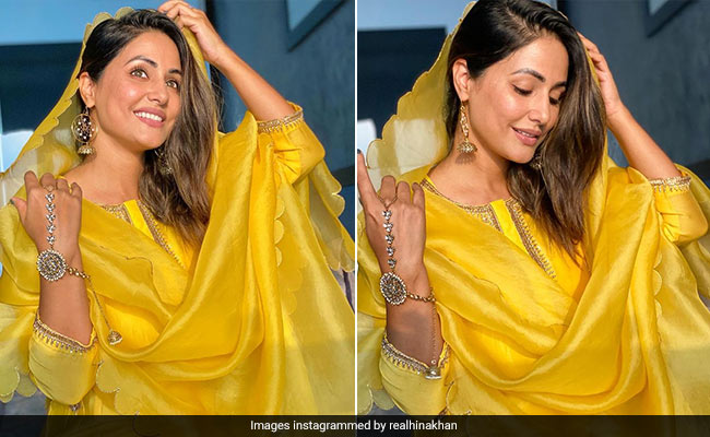 Ramadan 2021: Hina Khan Begins The Month In A Gorgeous Yellow <i>Salwar Kameez</i> Suit