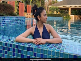 Rakul Preet Singh In A Blue Swimsuit Is A Stylish Water Baby, Any Day Of The Week Rakul Preet Singh In A Blue Swimsuit Is A Stylish Water Baby, Any Day Of The Week