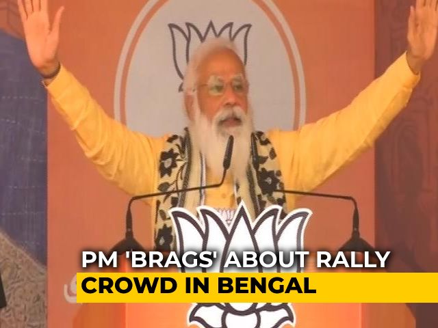 "Elated To See A Large Crowd": PM In Bengal Rally