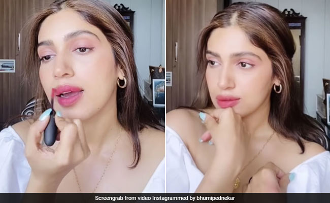 Bhumi Pednekar Gives Her Makeup Look A Summery Peach Spin