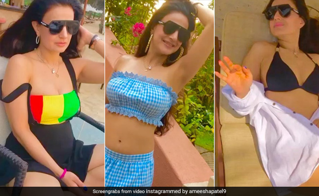 Ameesha Patel's Colourful Beach Looks Complete Her Fashionable Goa Diaries