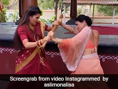 मोनालिसा से सेट पर ही भिड़ गई ये महिला, दोनों में हुई जमकर फाइट- देखें Video