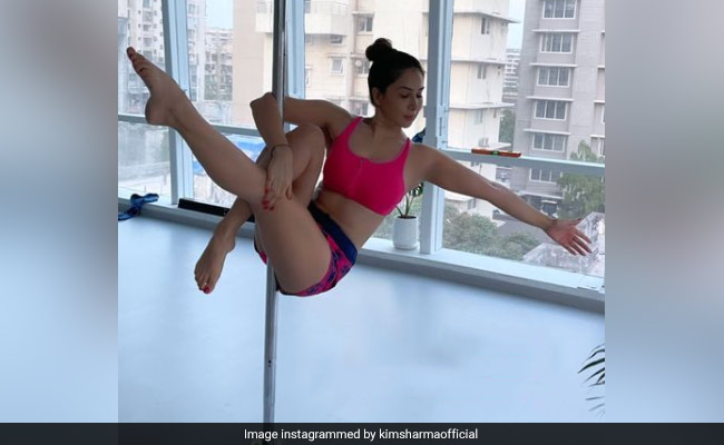 We Bet You Can't Find A Better Caption Than Kim Sharma For Her Pole Dance Pic