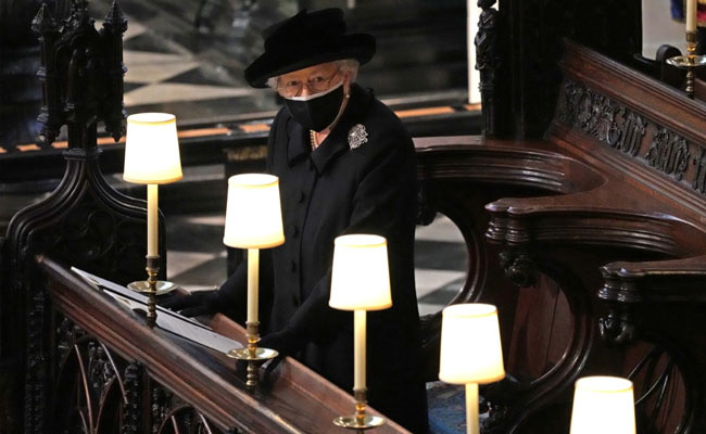 Queen Elizabeth Stands Alone As Husband Prince Philip Is Buried