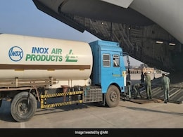 Two Oxygen Tankers Air Lifted From Odisha For Haryana Two Oxygen Tankers Air Lifted From Odisha For Haryana