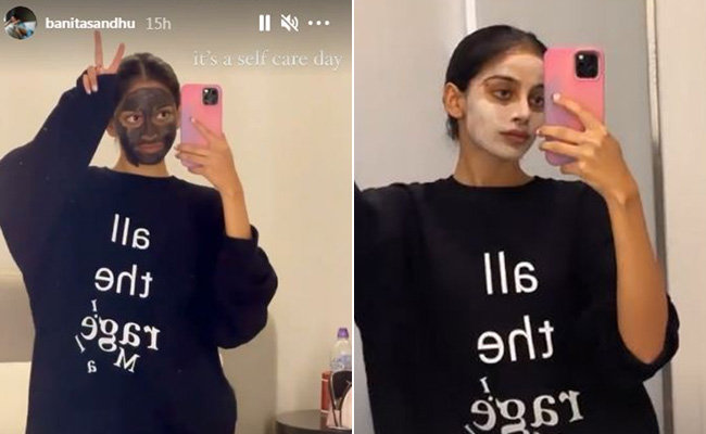 Banita Sandhu's Self-Care Day Involved Skin Care Masks And A Rs 40K Black Sweatshirt