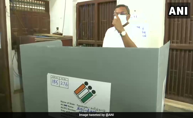 Tamil Nadu Polls: Congress Leader Karti Chidambaram Casts Vote