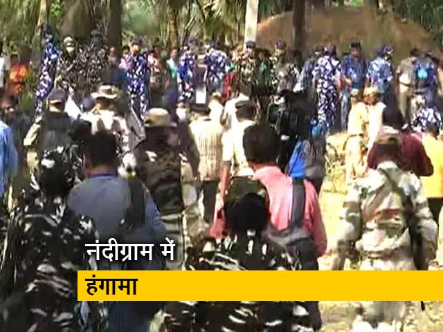 नंदीग्राम के बोयाल पोलिंग बूथ पर हंगामा
