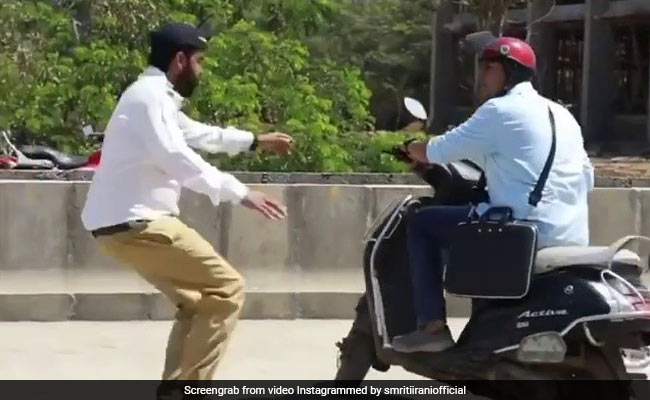 The Curious Case Of The Speeding Scooterist In Smriti Irani's ROFL Video