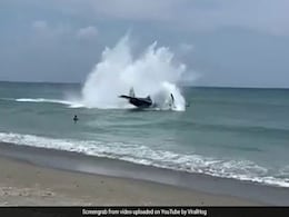 Video: Airplane Makes Emergency Landing In Ocean As Stunned Beachgoers Watch Video: Airplane Makes Emergency Landing In Ocean As Stunned Beachgoers Watch