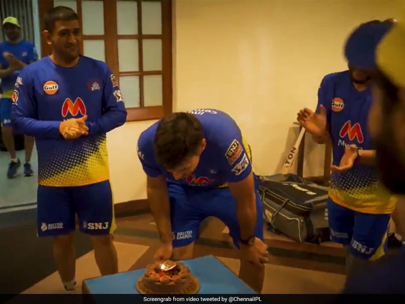 MS Dhoni And CSK Teammates Celebrate Coach Stephen Fleming's Birthday. Watch
