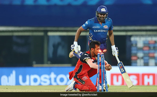 MI vs RCB: क्रिस लिन की गलती से रोहित हुए रन आउट, निराशा से किया कुछ ऐसा..देखें VIdeo