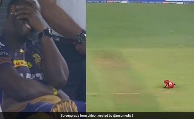 IPL 2021: क्रिस गेल ने जोंटी रोड्स की तरह डाइव लगाकर रोका गेंद, देखकर Andre Russell की छूट गई हंसी..देखें Video