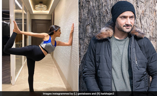 Pregnant Geeta Basra's Yoga Pics Get Shout-Out From Husband Harbhajan Singh