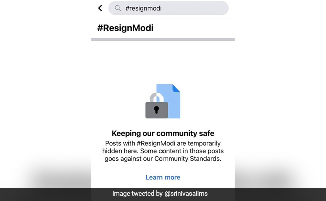 #ResignModi "Temporarily Blocked By Mistake", Weren't Asked To: Facebook