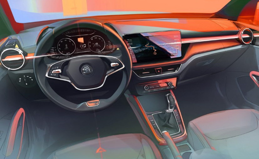 New-Gen Skoda Fabia Cabin Revealed In Sketch