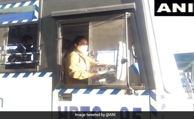 In A First, Only Woman Driver In Himachal Roadways Drives Bus On Inter-State Route