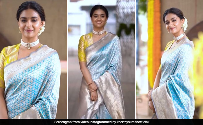 Keerthy Suresh Looks Elegant As Ever In A Colourful Traditional <i>Saree</i>