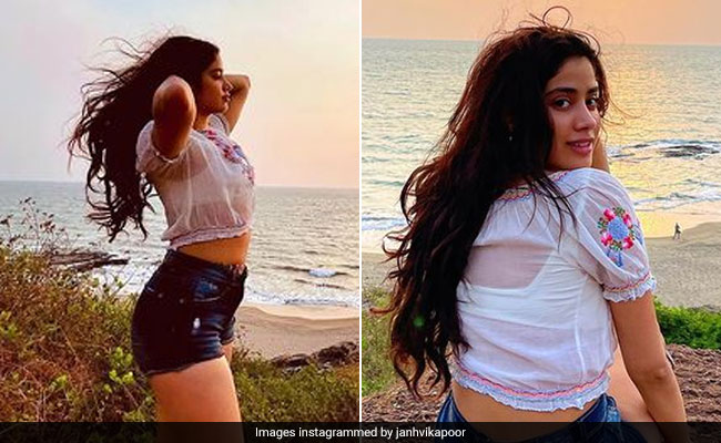 Janhvi Kapoor's Ode To Mother Earth Was Complete With A Classic White Top And Denim Shorts