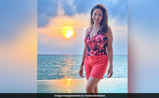 Pic: Madhuri Dixit's Smile Is As Bright As The Maldives Sun