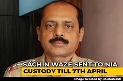 Arrested Cop's Custody Extended Till April 7 In Ambani Bomb Scare Case Arrested Cop's Custody Extended Till April 7 In Ambani Bomb Scare Case