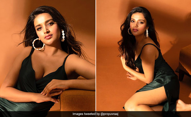 Nidhhi Agerwal In A Fabulous Little Black Dress Is The Reason Why The Temperature Is Rising