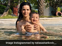 नताशा स्तांकोविक बेटे संग पूल में मस्ती करती आईं नजर, वायरल हुईं एक्ट्रेस की Photos