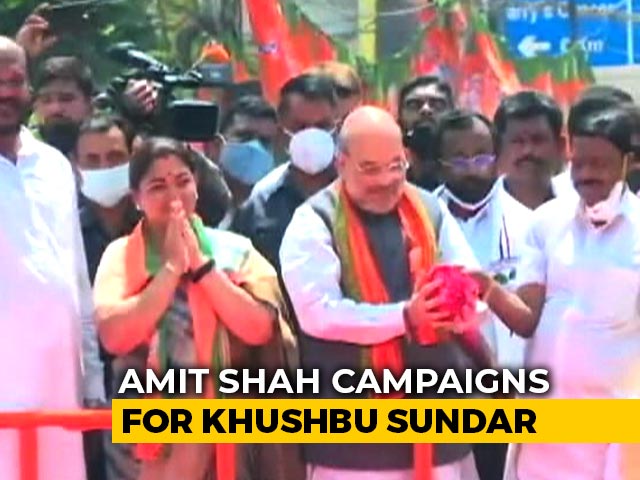 Dynastic Politics Of Congress-DMK Must End: Amit Shah Campaigns For Khushbu Sundar