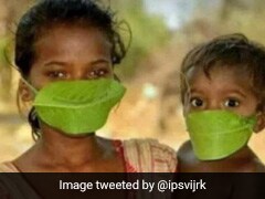 Mask के नहीं थे पैसे तो पत्ते का ही बना लिया मास्क, IPS बोला- 'गरीब हैं लेकिन गैर जिम्मेदार नहीं...'