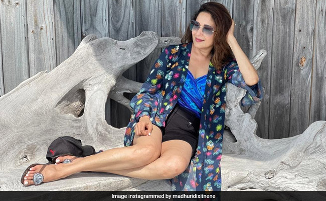 Just A Pic Of Madhuri Dixit Chilling Like A Villain In Maldives