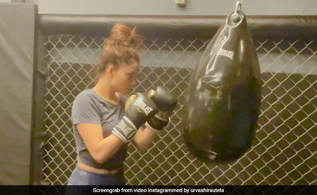 Urvashi Rautela ने Video में यूं बिजली की तरह बरसाए मुक्के, ट्रेनर को बोलना पड़ा- Relax
