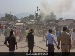 Fire Break Out At Bairagi Camp In Kumbh Mela - Second Time In 10 Days Fire Break Out At Bairagi Camp In Kumbh Mela - Second Time In 10 Days