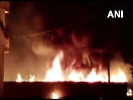 Huge Fire Breaks Out At A Slum In Gurugram Huge Fire Breaks Out At A Slum In Gurugram