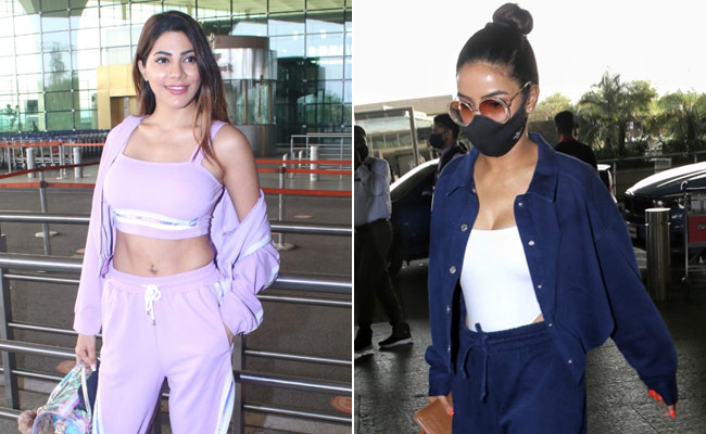 Nikki Tamboli And Jasmin Bhasin Suit Up The Sporty Way In Their Latest Airport Fashion Looks