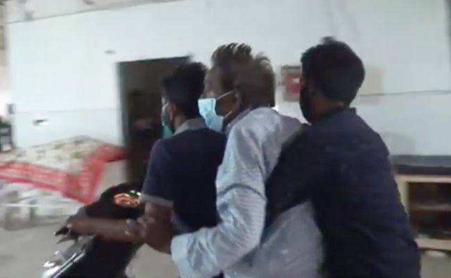 Video: No Stretcher, Covid Patient Biked Out Of Jharkhand Hospital Ward