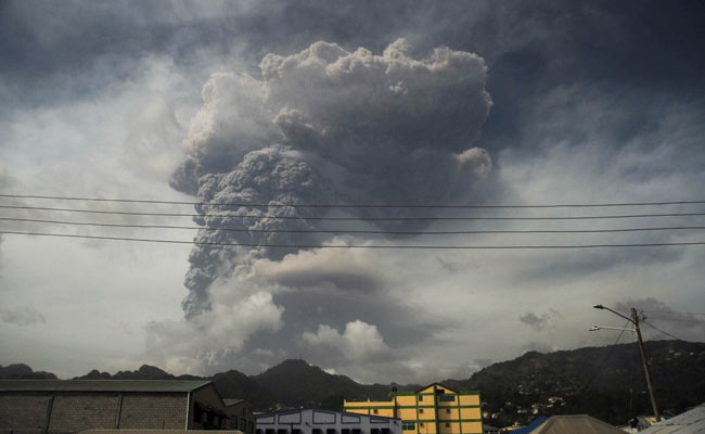 Caribbean Island Of St Vincent Covered In Thick Ash After Volcano Erupts
