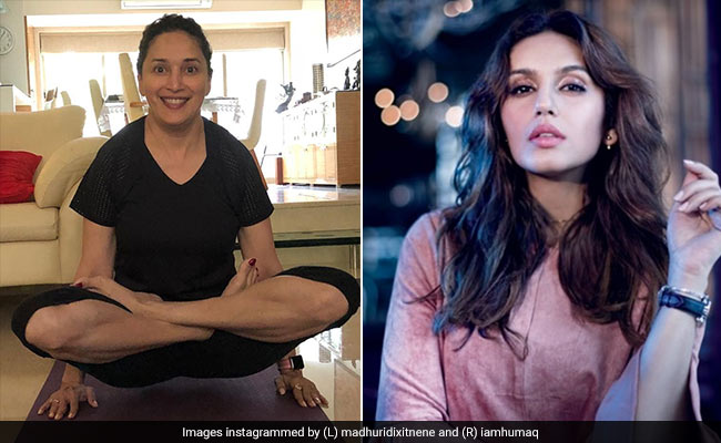 Madhuri Dixit Shows Her "Goofy" Side In Latest Yoga Pic. Huma Qureshi Reacts
