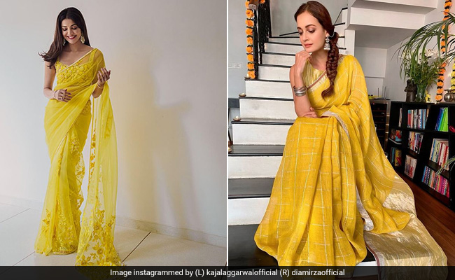 Saree For Haldi Ceremony: Shop Trendy Yellow Sarees Online