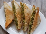 How To Make Veg Pesto Sandwich | Easy Veg Pesto Sandwich Recipe Video